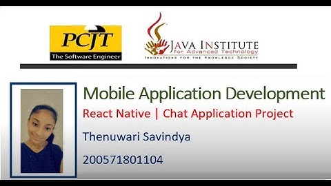 Mobile Application Development | React Native | React Chat | Home Page #3