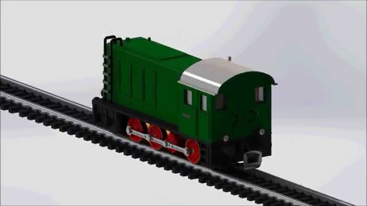 SolidWorks Model Train Animation - Remake - YouTube