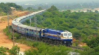 One of the LATEST WDP 4D Locos leads KONDAVEEDU Express - Indian Railways