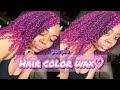 Dying my hair purple?!💜💗| New hair paint wax! | Trying out ORS curls unleashed color blast wax!