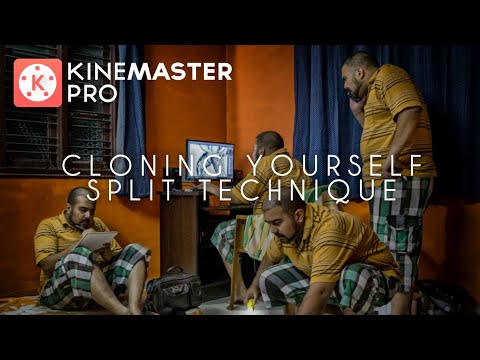 SPLIT VIDEO/CLONE YOURSELF TUTORIAL ON KINEMASTER PRO ANDROID/iOS