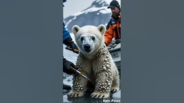 Millions of Barnacles Removed from Polar Bear Cub 🐻