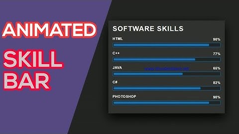 Animated Skill Bar || HTML and CSS