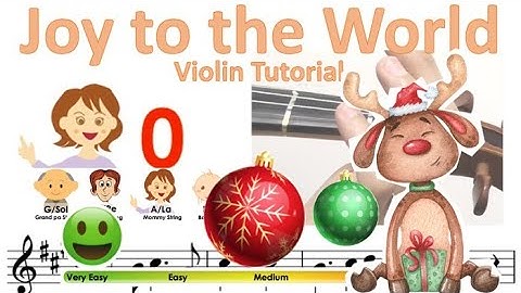 Joy to the world sheet music and easy violin tutorial