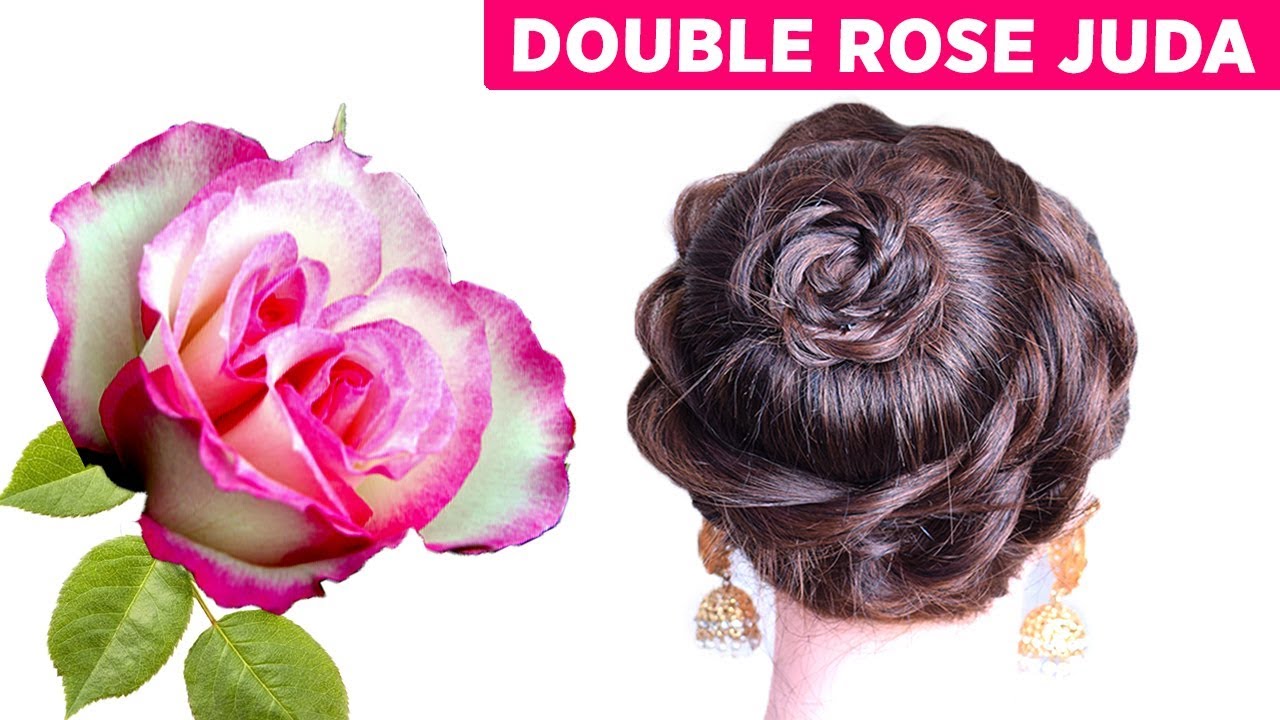 juda hairstyle with rose
