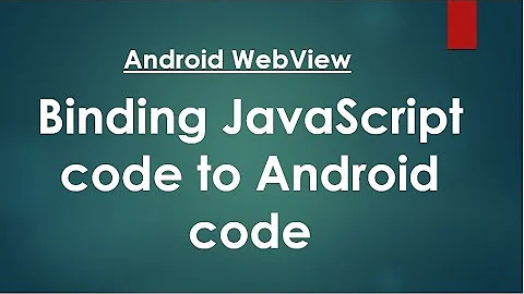 Android WebView - Binding JavaScript code to Android code