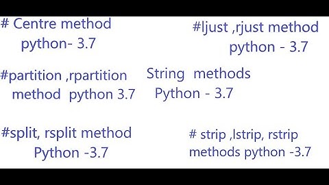 Lecture 24:- Strings (part - 4) || Strings Method ||Python 3.7|| LearningStrome Academy