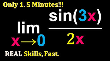 😎🔥Limit of sin(3x)/(2x) as x ➡️ 0 in 1.5 Minutes!✅