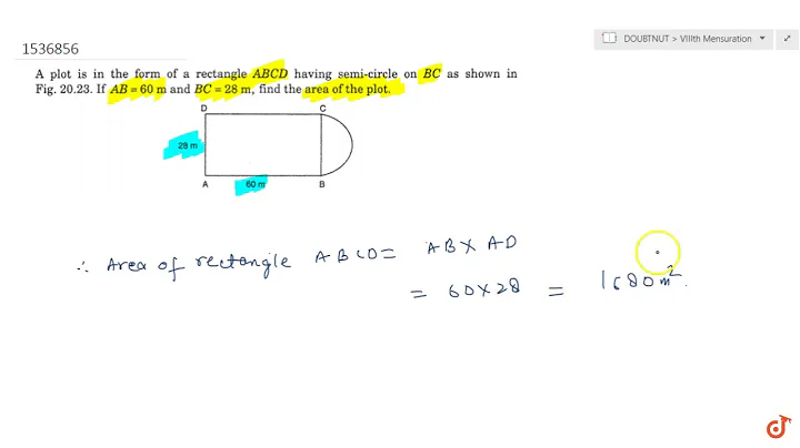 "A plot is in the form of a rectangle `A B C D` having semi-circle on `B C` as shown in Figure - DayDayNews