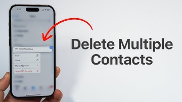 How To Delete Multiple iPhone Contacts At Once!!