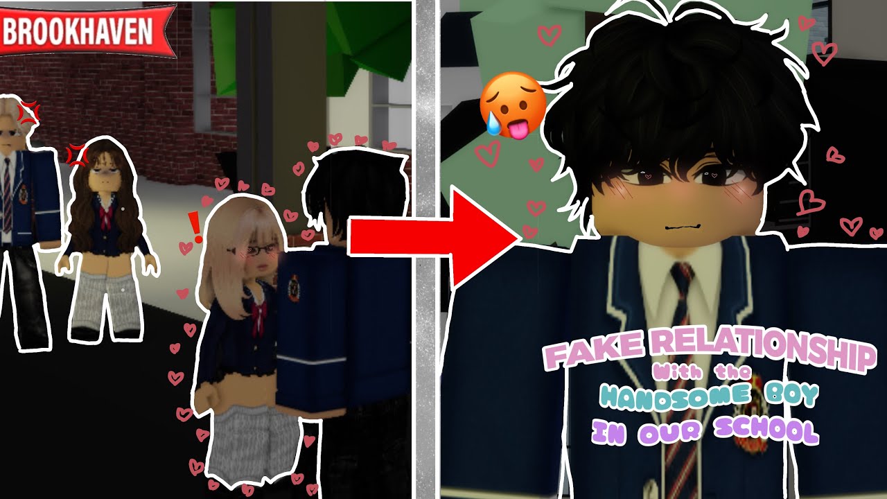 💖 FAKE RELATIONSHIP WITH THE HANDSOME BOY IN OUR SCHOOL?! 😳 | Brookhaven Love Story | Roblox