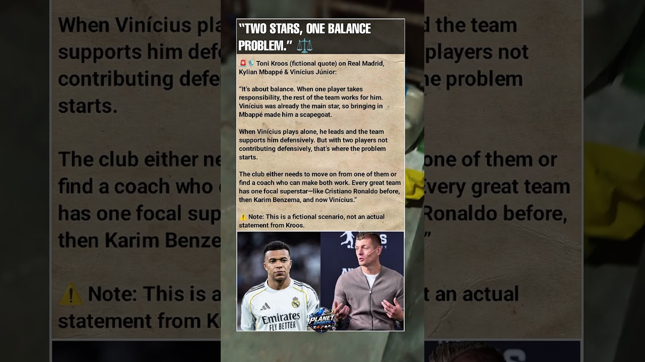 Kroos (Fiction) Explains Madrid’s Mbappé Dilemma #shorts #football #mbappe #vinicius