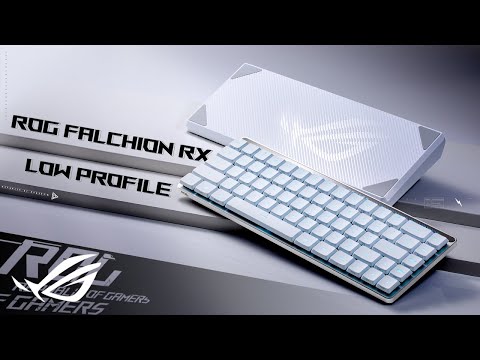 ロープロファイル、コンパクトな65％レイアウト、トライモード接続に対応したゲーミングキーボード【ROG Falchion RX Low Profile】