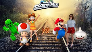 Mario Sports Mix - Hockey 3 Players, Expert Cpu Exhibition Match