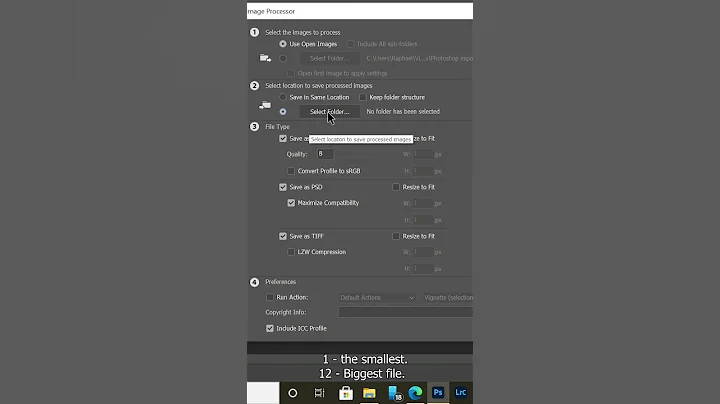 Saving time when saving multiple pictures in Photoshop. #Shorts