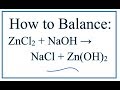 Balancing Chemical Equations with Polyatomic Ions