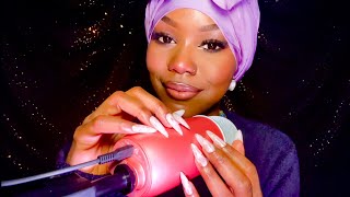 ASMR Sensitive Clicky Whispers, Mouth Sounds, Nail Tapping, and mic scratching
