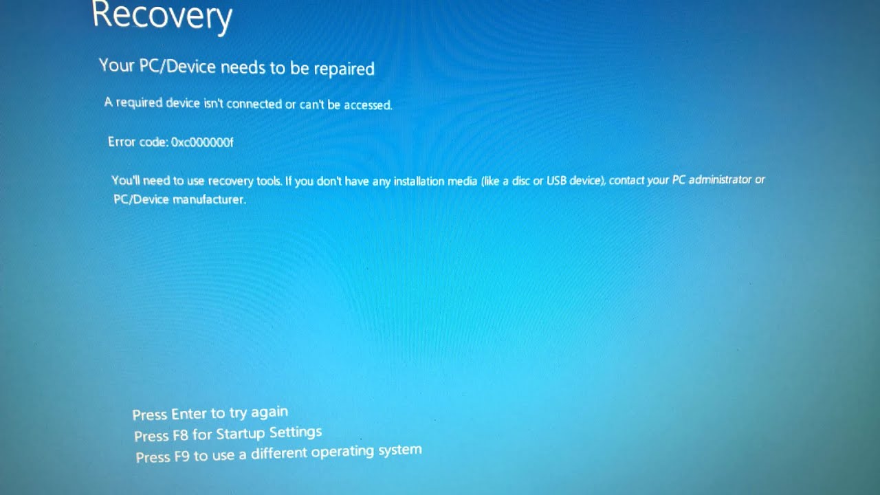 Windows 10 Fix A Required Device Isn T Connected Or Can T Be Accessed Error Code 0xcf Youtube