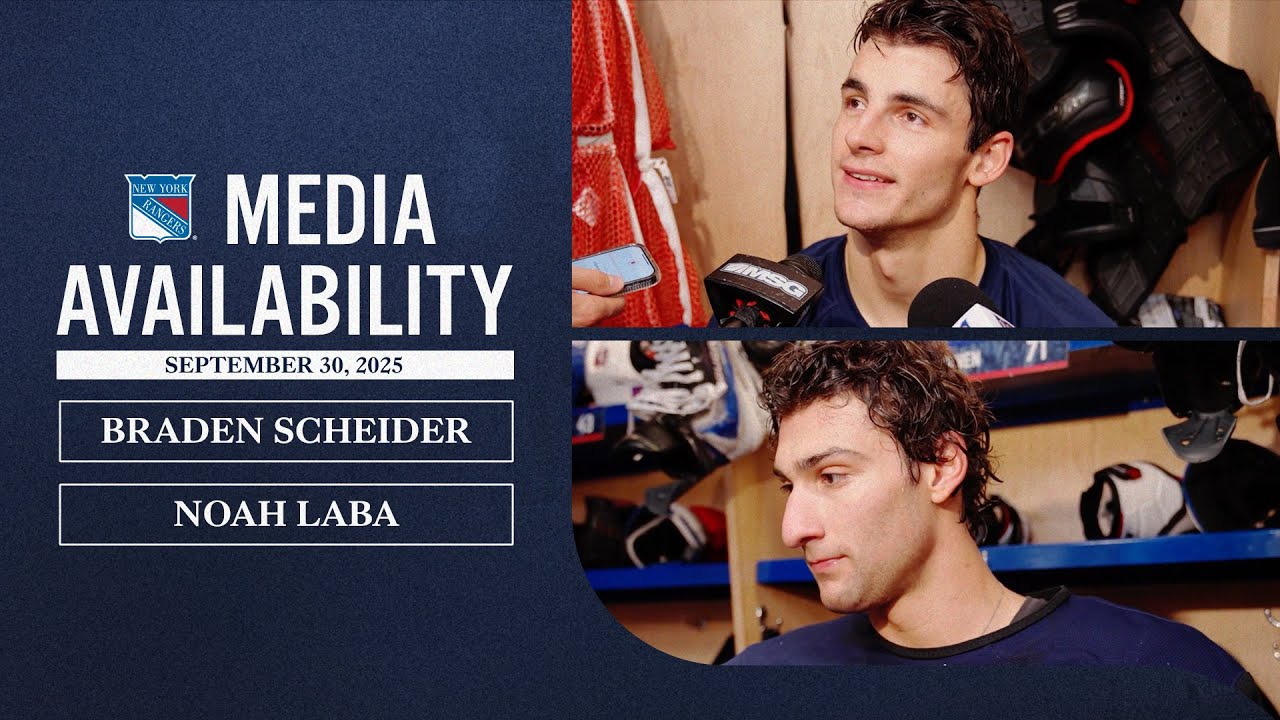 NYR Training Camp: Braden Schneider and Noah Laba Media Availability | September 30, 2025