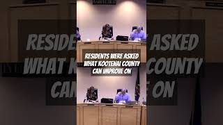 Residents were asked what Kootenai County Government can improve on.