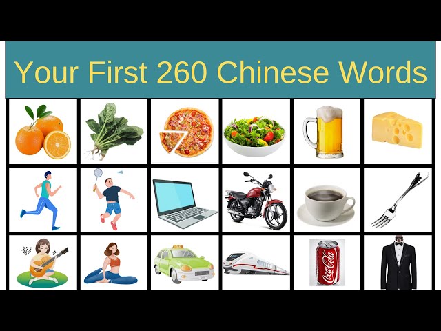 Learn Chinese Basic Words with Pictures for Beginners Mandarin Daily Vocabulary HSK 1 HSK 2 class=