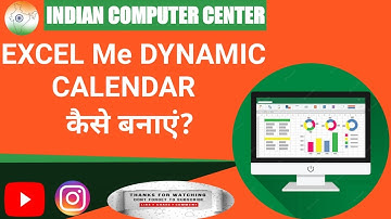 How to make dyanamic calendar in excel 2007