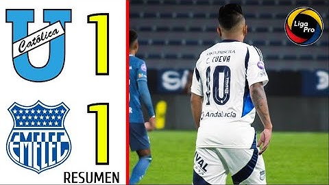 GOLAZO de CUEVA - U. Catolica vs Emelec 1-1 Resumen HD Liga Pro