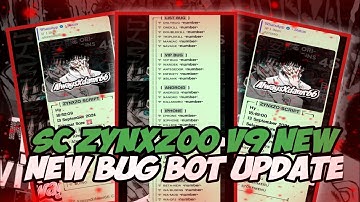 NEW SC ZYNXZO V9.0 NO ENC ||SUPPORT TERMUX || SC BOT BUG TERBARU 2024