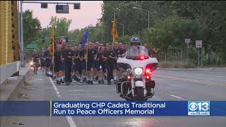 Graduating CHP Cadets Run to Peace Officers Memorial