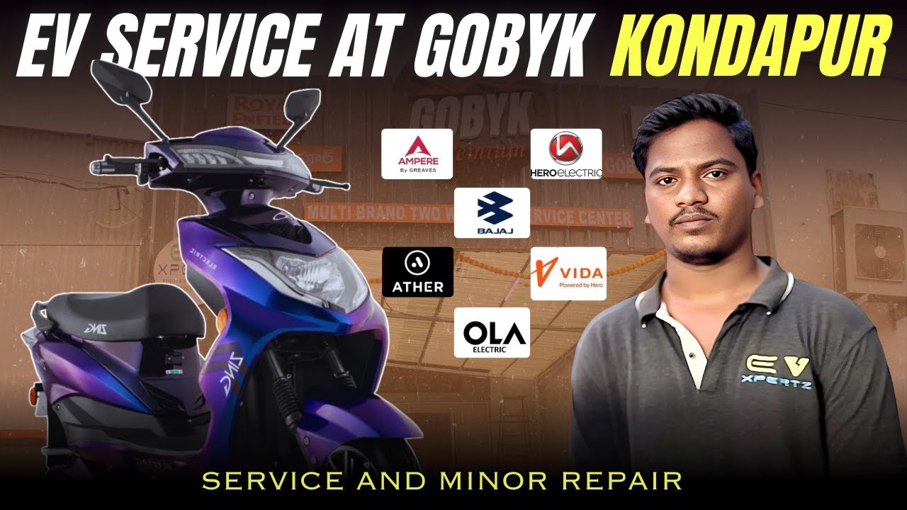 EV Vehicle Full Service at GOBYK Kondapur ⚡ From Battery Check to Complete Repair 🤯🛠️