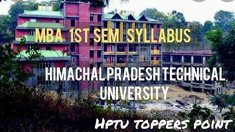 MBA 1ST SEM SYLLABUS  HPTU #hptu #hpuexams #bba #mba  #topper