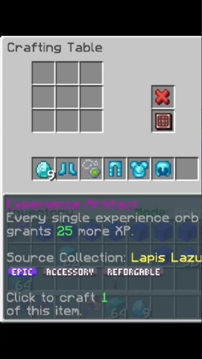 how to make Artifact in crafters mc - YouTube