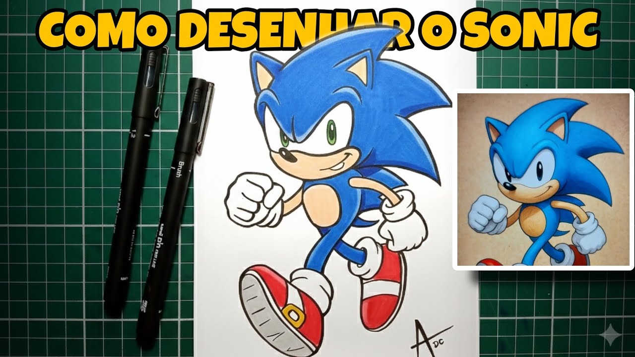 DESENHO FÁCIL - COMO DESENHAR O SONIC