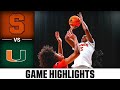 Syracuse vs. Miami Highlights | 2025-26 ACC Women's Basketball