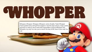 Burger King whopper ad but Mario sings it (My Version)
