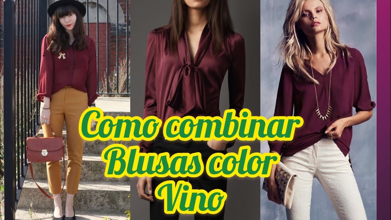 ⚫️COMO COMBINAR BLUSAS COLOR VINO!/ OUTFITS - YouTube