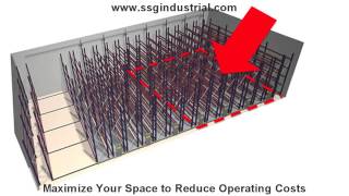 Spacesaver High Capacity Hand Cranked Pallet Rack Storage System