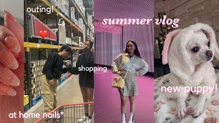 my summer diaries: new puppy! going back home, shopping haul, sisters birthday 🐶