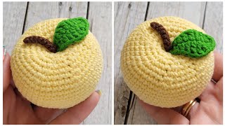 картинка: 🍏ЯБЛОКО ВЯЗАНОЕ КРЮЧКОМ🍎crochet apple🍏gehäkelter Apfel