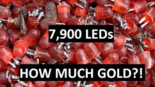 Gold from 7900 (1.58kg)  LEDs - recovery & refining