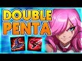 *1ST TIME EVER* I FINALLY PLAYED KATARINA (DOUBLE PENTAKILL) - BunnyFuFuu