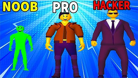 NOOB vs PRO vs HACKER in Dodge Action 3D game Gameplay All Levels‏