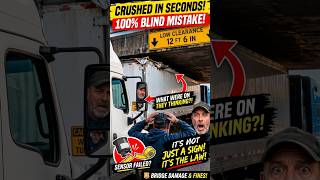 Low Bridge vs  Big Truck Know Your Height Before You Go 🚛 #truck #trucking