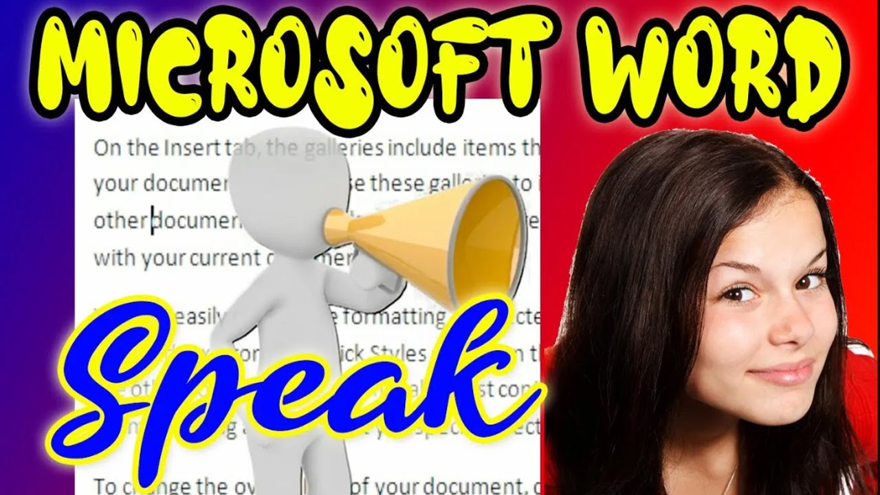 ms word text to speech | How do I make text read aloud - YouTube