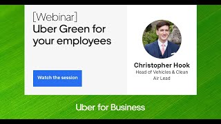 Uber Green for your employees: Webinar on sustainable ride-hailing