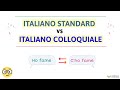 Italiano standard vs italiano colloquiale