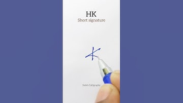 HK Initial Signature Design #satishcalligraphy #signature #shorts