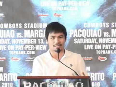 Manny Pacquiao speaks at NYC press conference