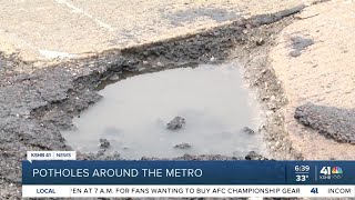 KDOT urges drivers to report potholes around the Kansas City area