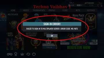 Fix Real Cricket 20 SIGN-IN ERROR Failed To Sign-in To Multiplayer Server Error Code Problem Solved